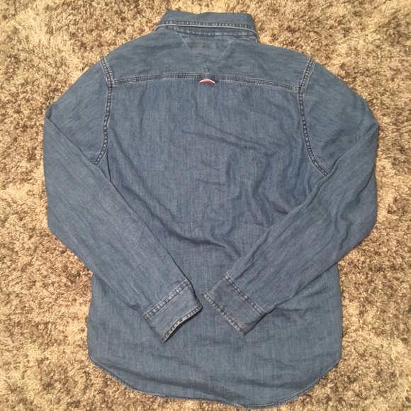 Tommy Hilfiger Denim Longsleeve Shirt Blue Size S - Picture 4 of 4